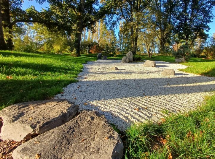Jardin sec des Jardins Japonais de Favières
